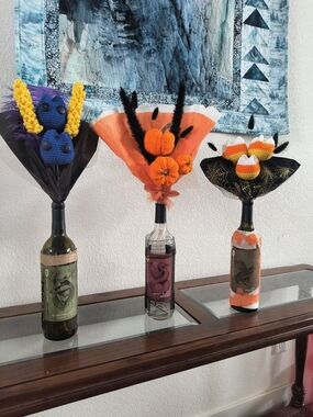 Handmade Halloween Boo Bouquets